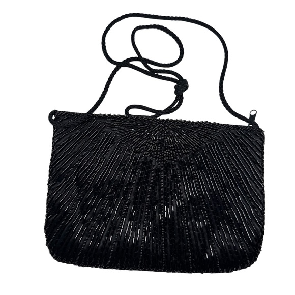 Walborg Handbags - Walborg Beaded Black Purse
